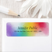 Étiquette Couleurs arc-en-ciel modernes personnalisées Modèl (En situation)