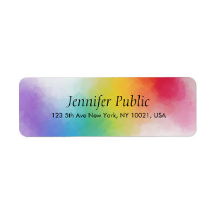 Étiquette Couleurs arc-en-ciel modernes personnalisées Modèl