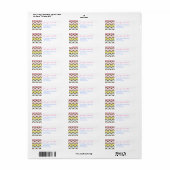 Étiquette Couleurs aztèques - Chic Chevron Zigzag Motif (Feuille entière)