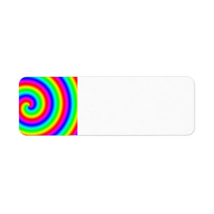 Étiquette Couleurs d'arc-en-ciel. Spirale lumineuse et
