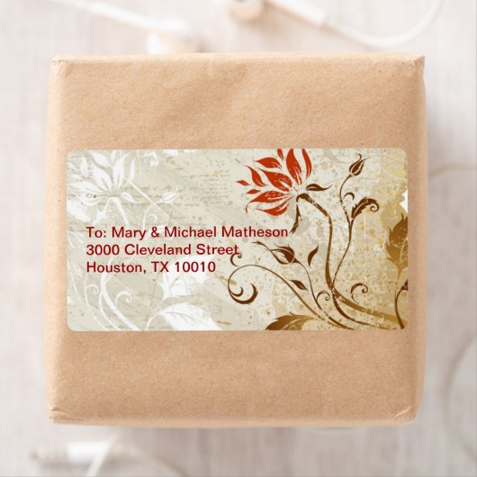 Étiquette Couleurs d'automne (En situation)