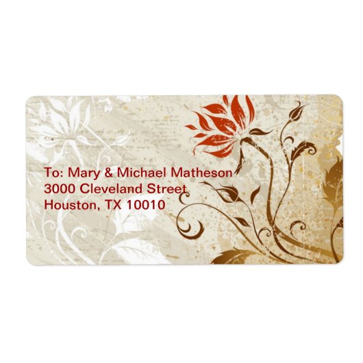 Étiquette Couleurs d'automne (Devant)