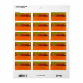 Étiquette Couleurs de la feuille d'érable Automne Photograph (Feuille entière)