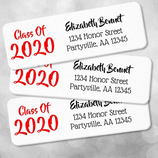 Étiquette Couleurs de l'école rouge et noire Adresse de clas