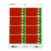 Étiquette Couleurs de vacances (Feuille entière)