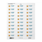 Étiquette Couleurs d'équipe Adresse (Feuille entière)