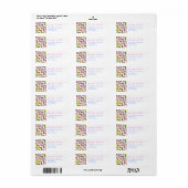 Étiquette Couleurs Diagonal Zigzag Chevron Motif (Feuille entière)