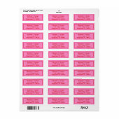 Étiquette Couleurs DIY Cadre Rose #3 Rouge (Feuille entière)