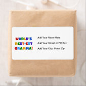 Étiquette Couleurs lumineuses du Meilleur-est Gramma du (En situation)