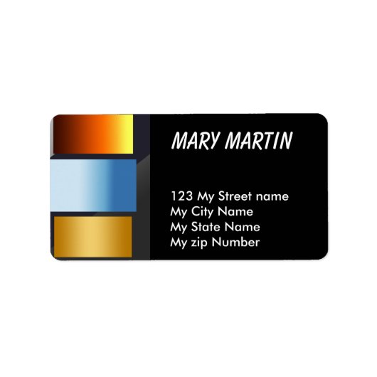 Étiquette Couleurs multiples (Devant)