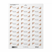 Étiquette Couleurs neutres chic Boho Floral Mariage (Feuille entière)