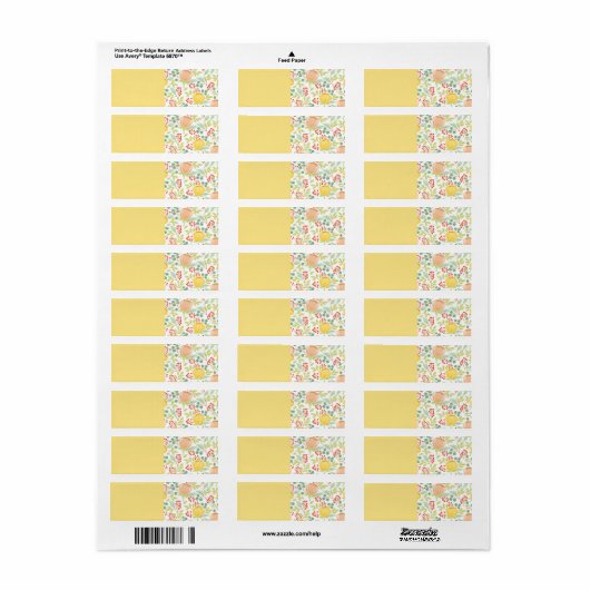Étiquette Couleurs vives (Feuille entière)