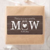 Étiquette Country chic bocal de mason mariage bouteille d'ea (En situation)