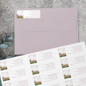 Étiquette Country Meadow Watercolor Dusty Adresse du Rose