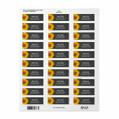 Étiquette Country Sunflowers Chalkboard Adresse de retour (Feuille entière)