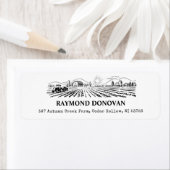 Étiquette Countryside Rustic Farmland Return Address  (En situation)