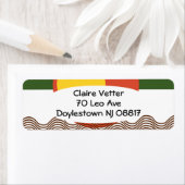 Étiquette Coup de soleil Abstrait (En situation)