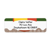 Étiquette Coup de soleil Abstrait (Devant)