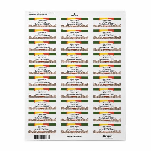 Étiquette Coup de soleil Abstrait (Feuille entière)