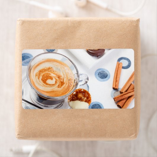 Étiquette Coupe de café (En situation)