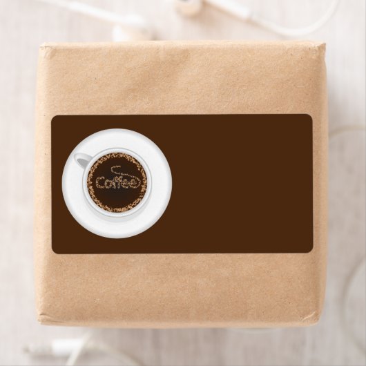 Étiquette Coupe de café (En situation)