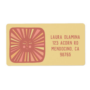 Étiquette Coupe de soleil et PERSONNALISER rose de charme IT