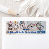 Étiquette Coupe Koala Party Aquarelle Retourner l'adresse Ét (En situation)