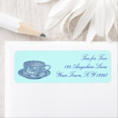 Étiquette Coupe vintage de thé (En situation)