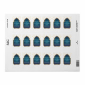 Étiquette Couper Eid Mubarak  (Feuille entière)