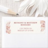 Étiquette Couple Boho Wedding Invite Enveloppe Return Adress (En situation)