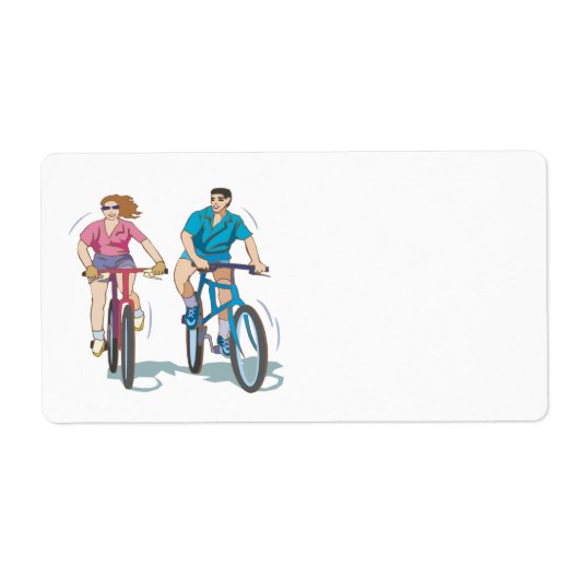 Étiquette Couple cycliste (Devant)