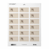 Étiquette Couple de neige (Feuille entière)