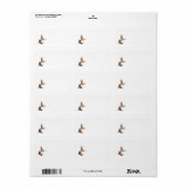 Étiquette Couple de Sandhill en vol (Feuille entière)