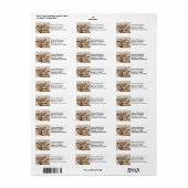 Étiquette Couple d'élevage de chèvre customisé (Feuille entière)