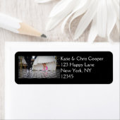 Étiquette Couple mariage dans un style rétro Cinties Diner (En situation)