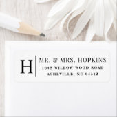 Étiquette Couples monogrammes classiques (En situation)