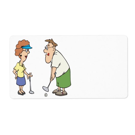 Étiquette Couples Qui Golf Ensemble Restent Ensemble (Devant)