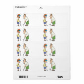 Étiquette Couples Qui Golf Ensemble Restent Ensemble (Feuille entière)