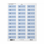 Étiquette Couples Simple Minimal informel Décontracté bleu n (Feuille entière)
