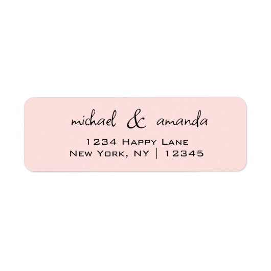 Étiquette Couples Simple Minimal Informel Décontracté Rose c (Devant)