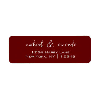 Étiquette Couples Simple Minimal Informel Décontracté Rouge 