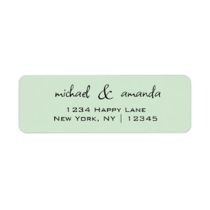 Étiquette Couples Simple Minimal Informel Décontracté Vert c
