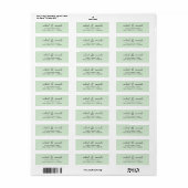 Étiquette Couples Simple Minimal Informel Décontracté Vert c (Feuille entière)