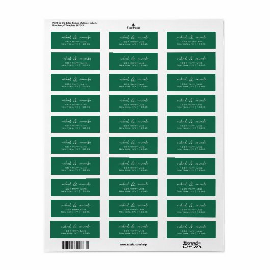 Étiquette Couples Simple Minimal Informel Décontracté Vert f (Feuille entière)