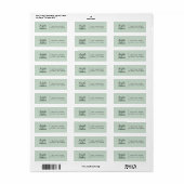 Étiquette Couples Simple Minimal Informel Décontracté Vert N (Feuille entière)