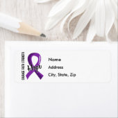 Étiquette Courage foi espoir 5 cancer pancréatique (En situation)