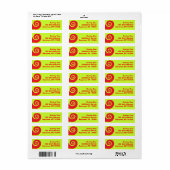 Étiquette Courbe rouge (Feuille entière)