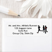 Étiquette Coureurs sportifs exécutant Personnaliser le Étiqu (En situation)