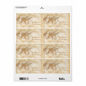 Étiquette Courir des girafes (Feuille entière)