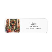 Étiquette Couronne de la porte de Noël (Devant)